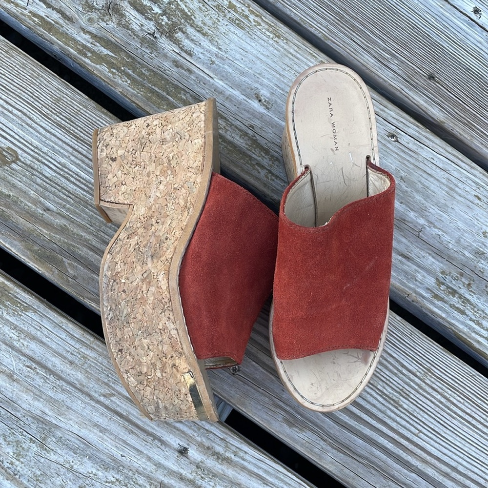 Zara woman wedges platfors size 37 - Picture 3 of 8